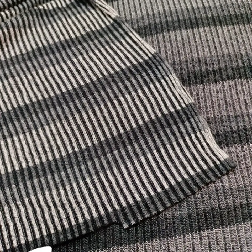 Tela De Punto Cotton Rib Grises - Corte De 3 Metros 2