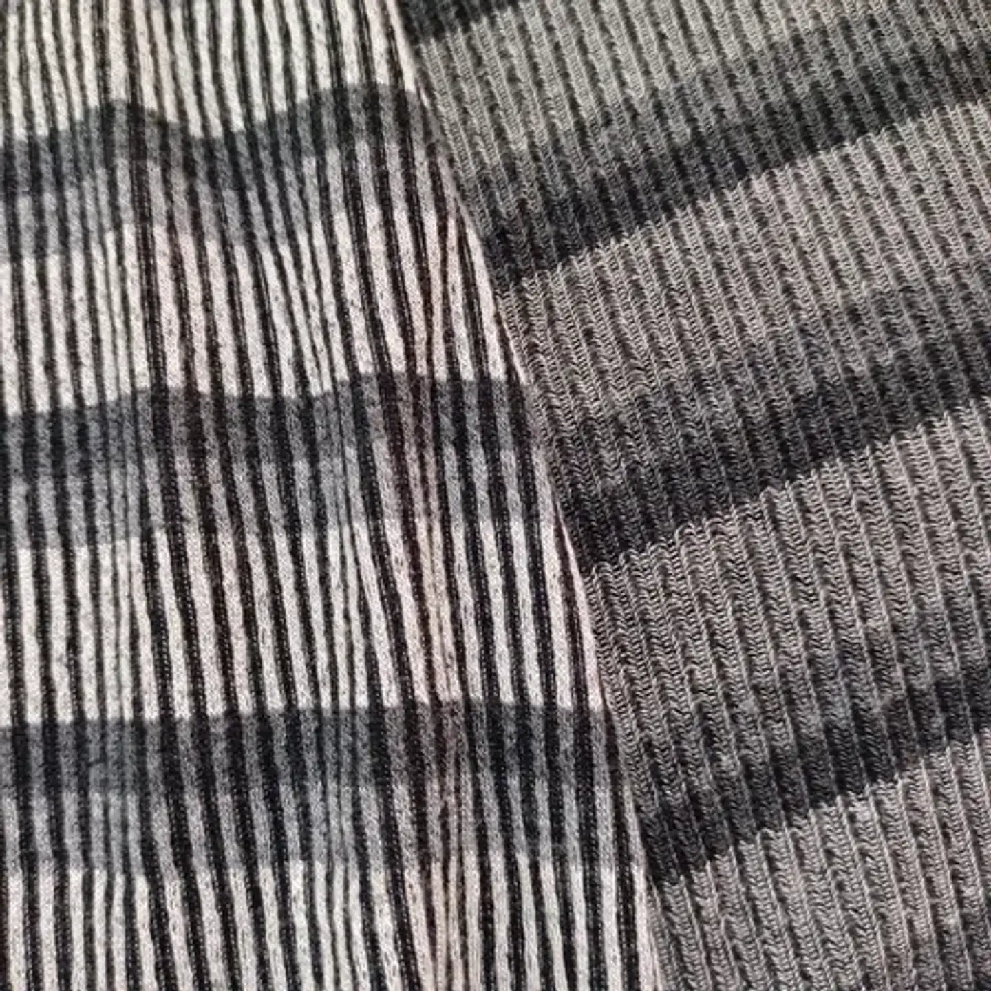 Tela De Punto Cotton Rib Grises - Corte De 3 Metros 3