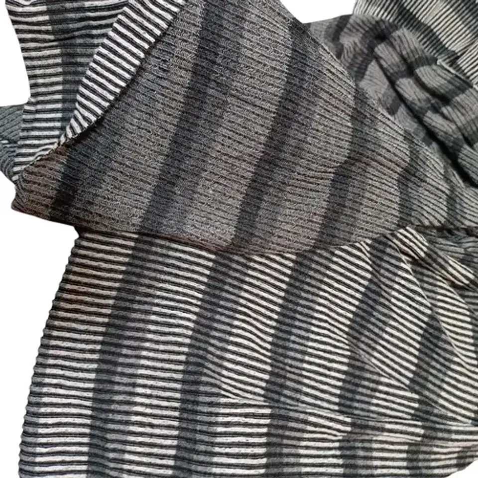 Tela De Punto Cotton Rib Grises - Corte De 3 Metros 4