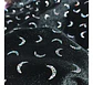 Tela Terciopelo Negro Con Diseño Y Brillos - Corte De 2.5 Mt - Miniatura 3
