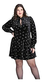 Tela Terciopelo Negro Con Diseño Y Brillos - Corte De 2.5 Mt - Miniatura 5