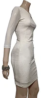 Vestido De Fiesta Blanco Corto Ajustado Manga 3/4 - Talla S - Miniatura 5