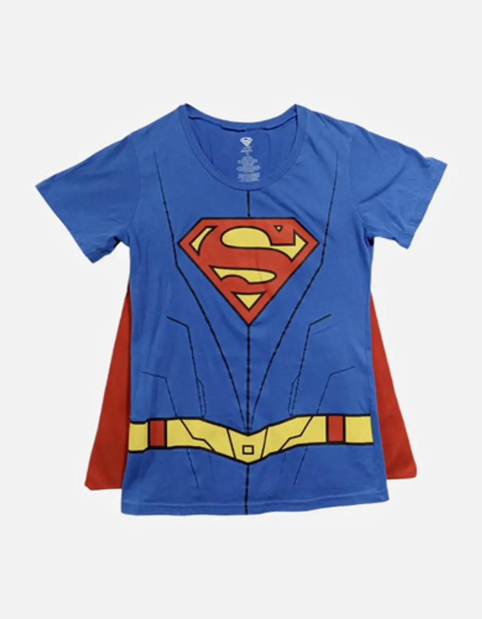 Disfraz Polera De Supergirl Con Capa Talla M - L 2