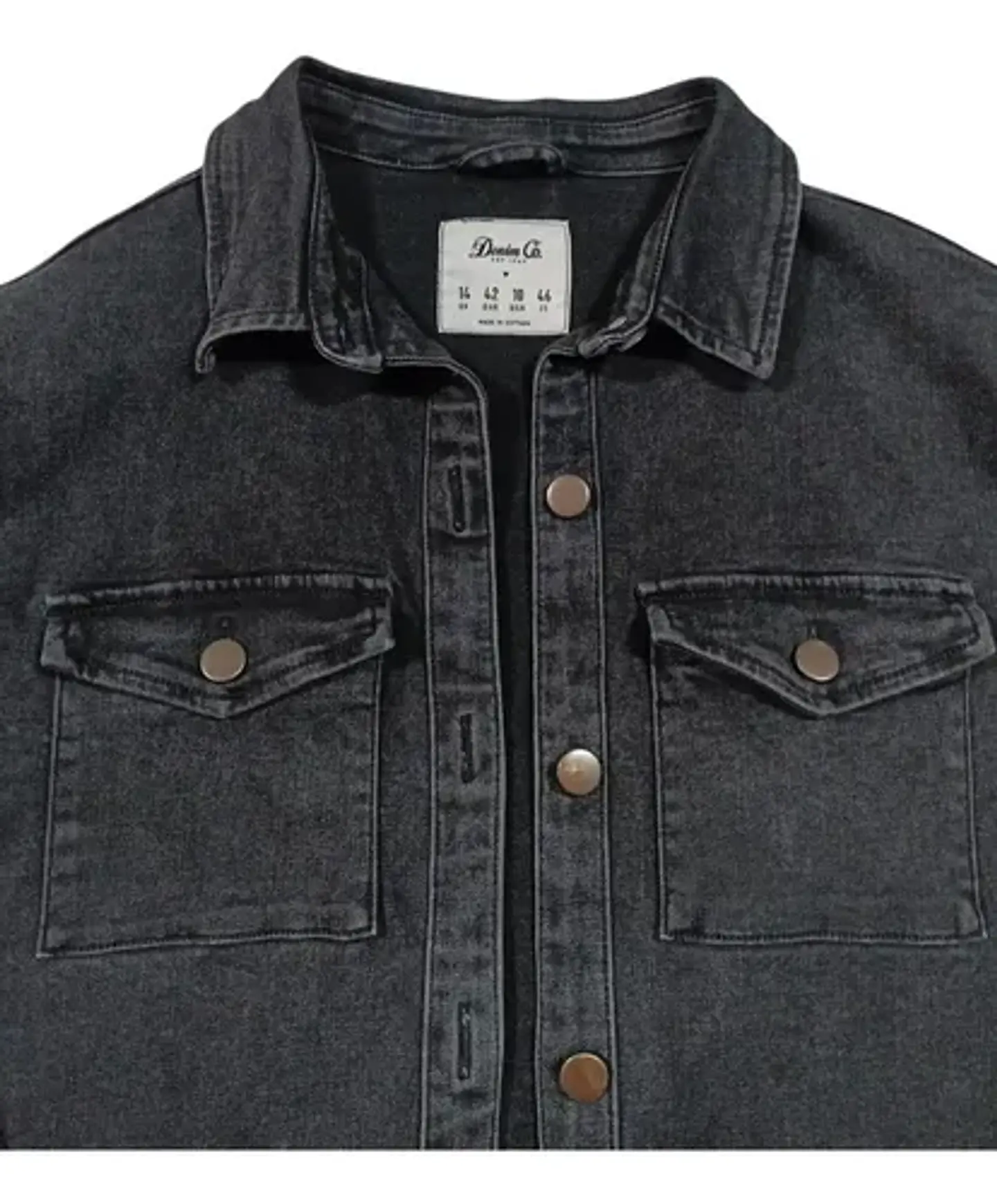 Chaqueta Larga De Mezclilla Tipo Sobrecamisa Talla M 7