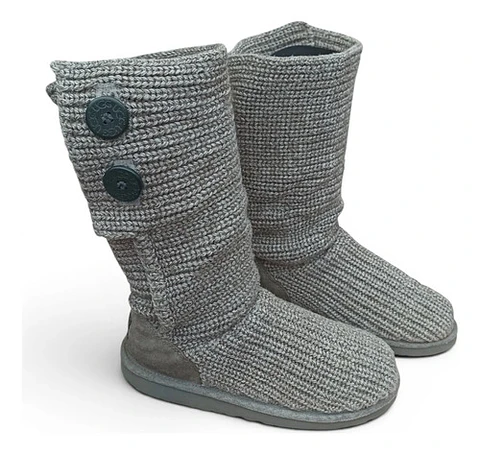 Botas Tejidas Ugg Cardy Gris  - Talla 37