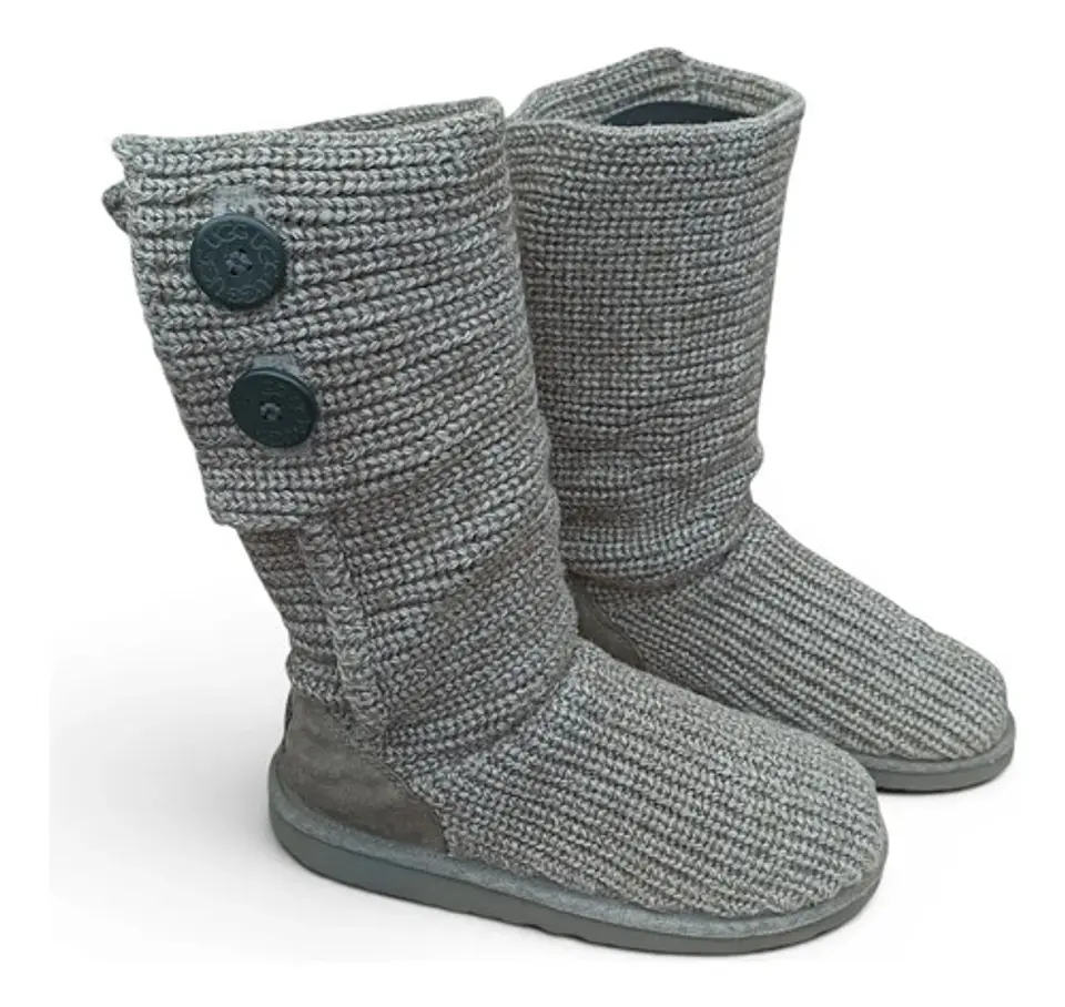 Botas Tejidas Ugg Cardy Gris  - Talla 37 1
