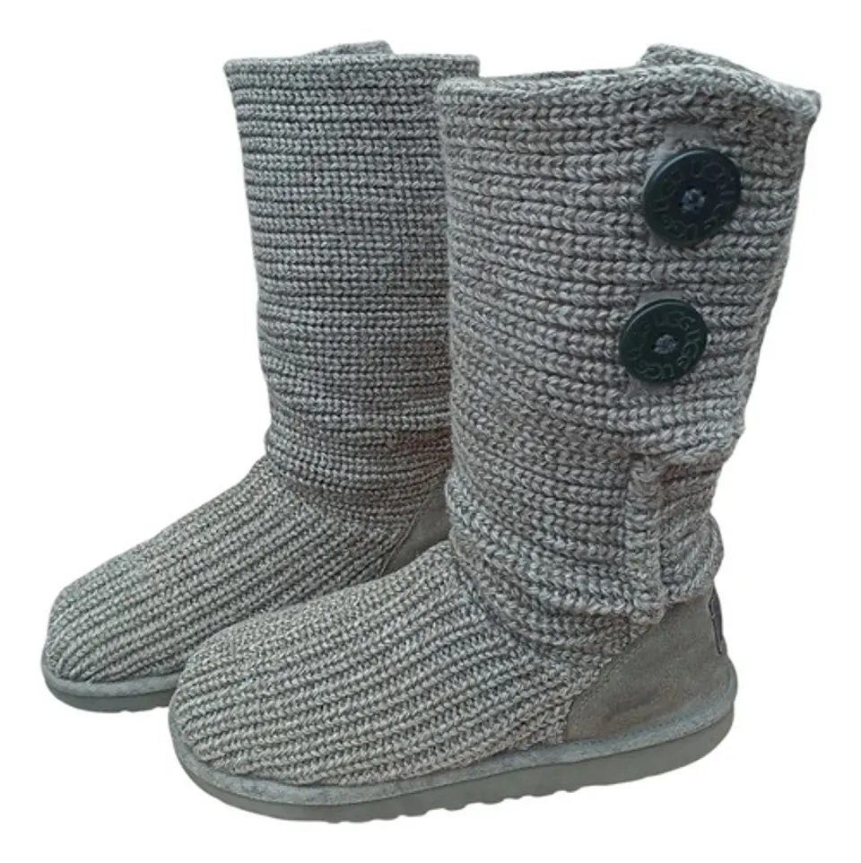 Botas Tejidas Ugg Cardy Gris  - Talla 37 2