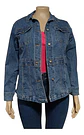 Chaqueta De Mezclilla Stretch Entallada Talla Grande 2xl - Miniatura 2