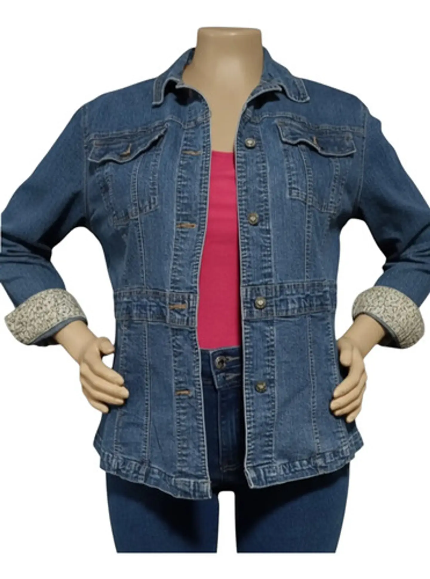 Chaqueta De Mezclilla Stretch Entallada Talla Grande 2xl 4