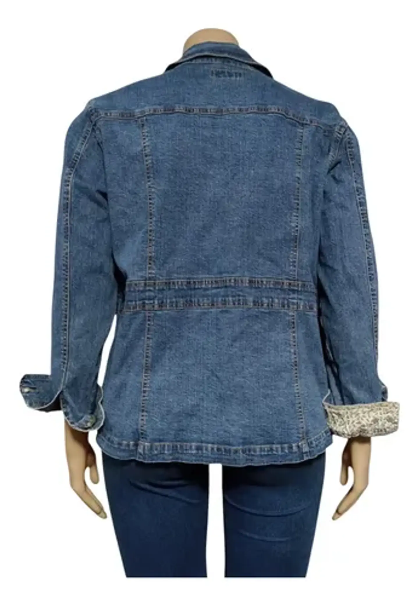 Chaqueta De Mezclilla Stretch Entallada Talla Grande 2xl 6