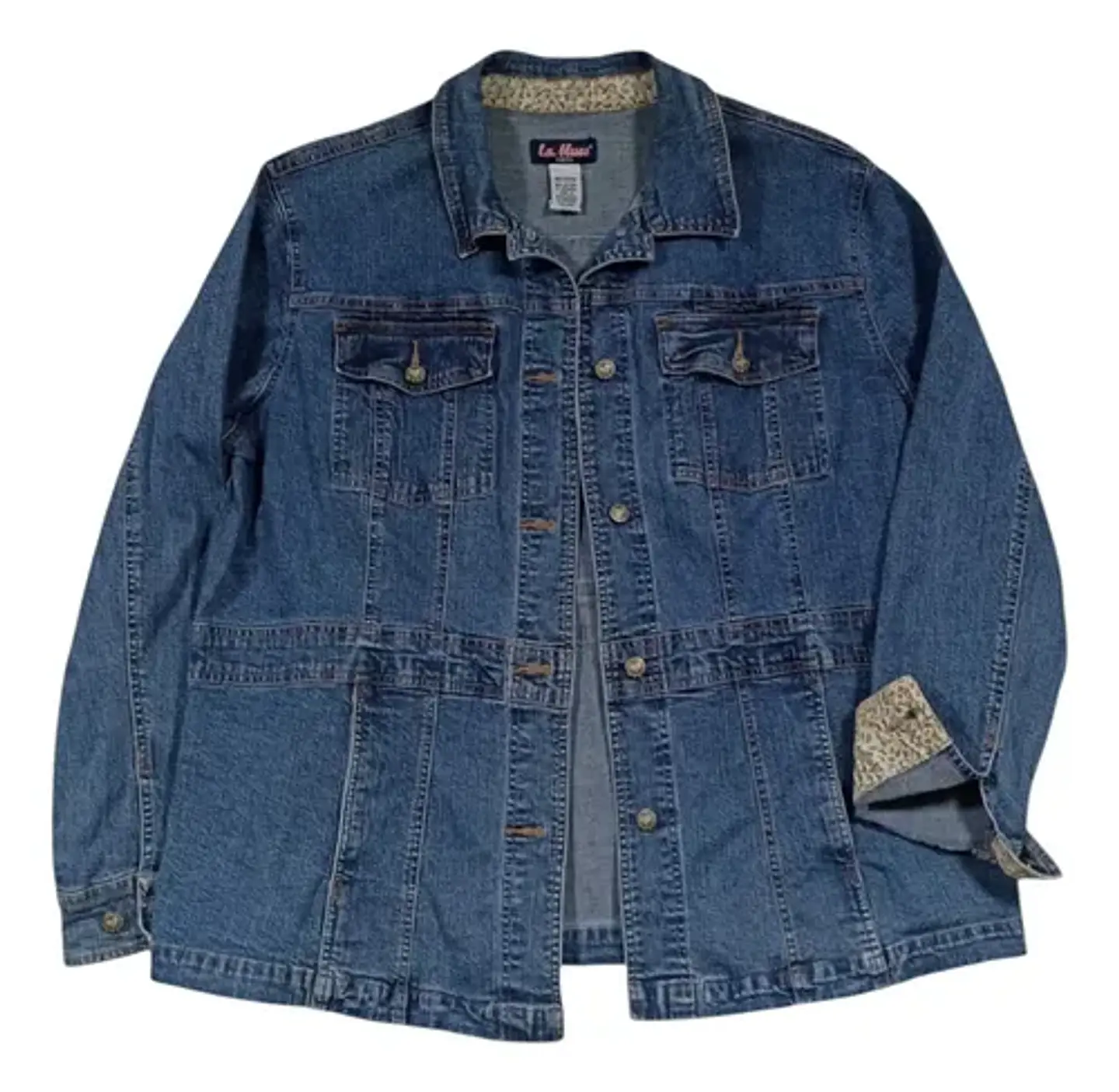 Chaqueta De Mezclilla Stretch Entallada Talla Grande 2xl 7