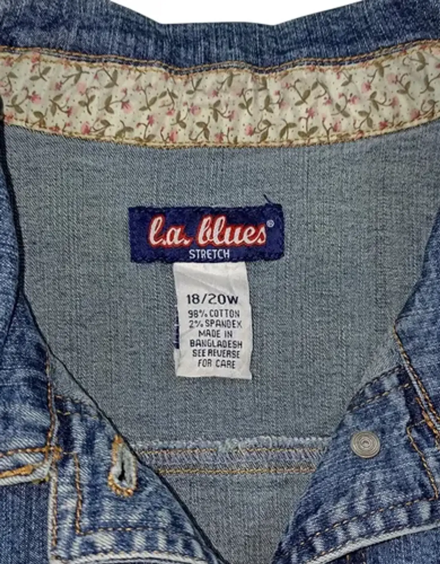 Chaqueta De Mezclilla Stretch Entallada Talla Grande 2xl 10