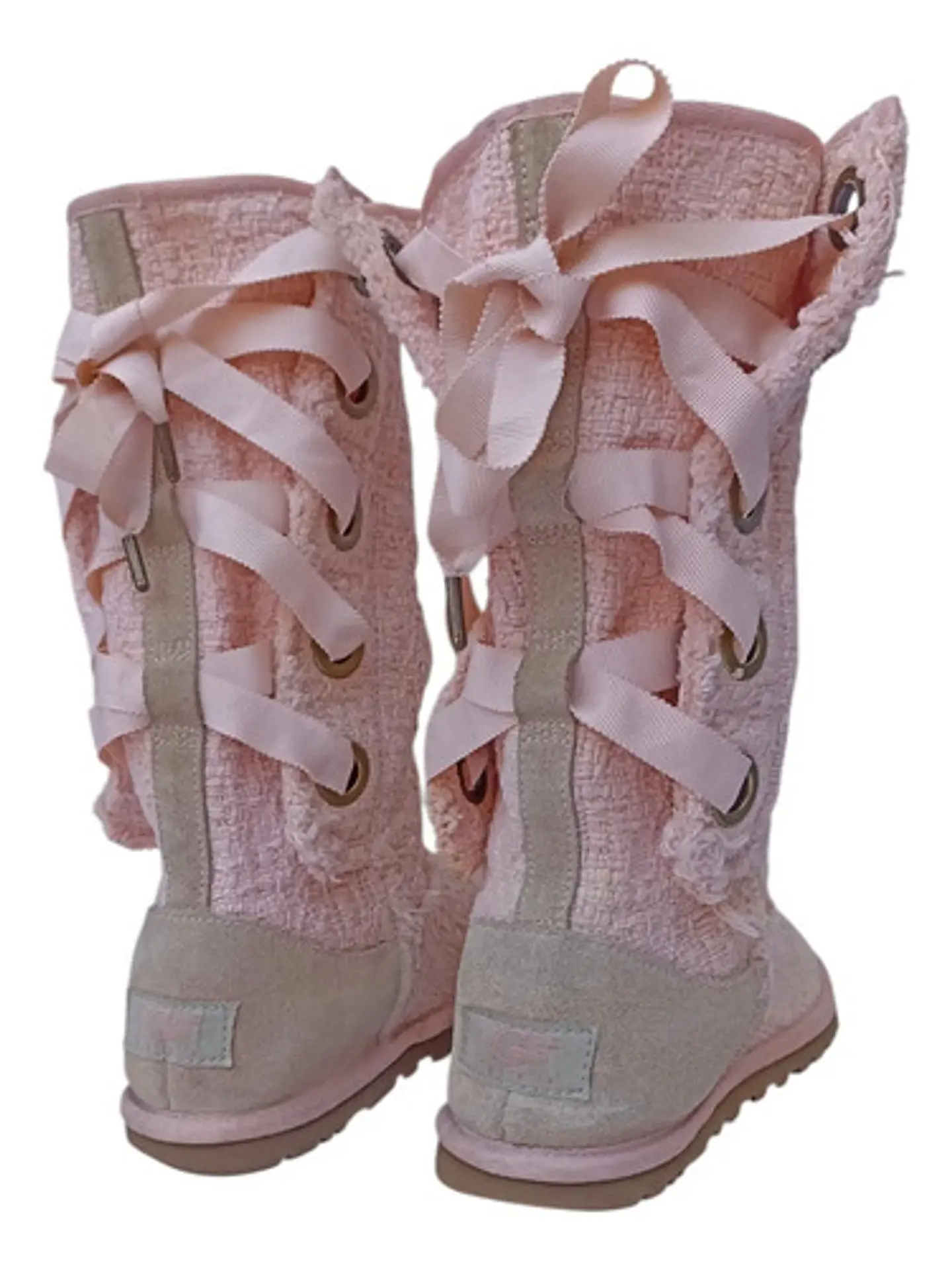 Botas Ugg Australia Modelo Heirloom Tejido Rosa - Talla 35 4