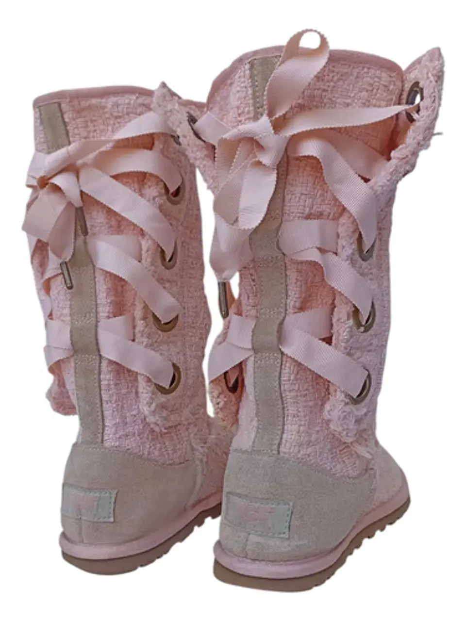 Botas Ugg Australia Modelo Heirloom Tejido Rosa - Talla 35 4