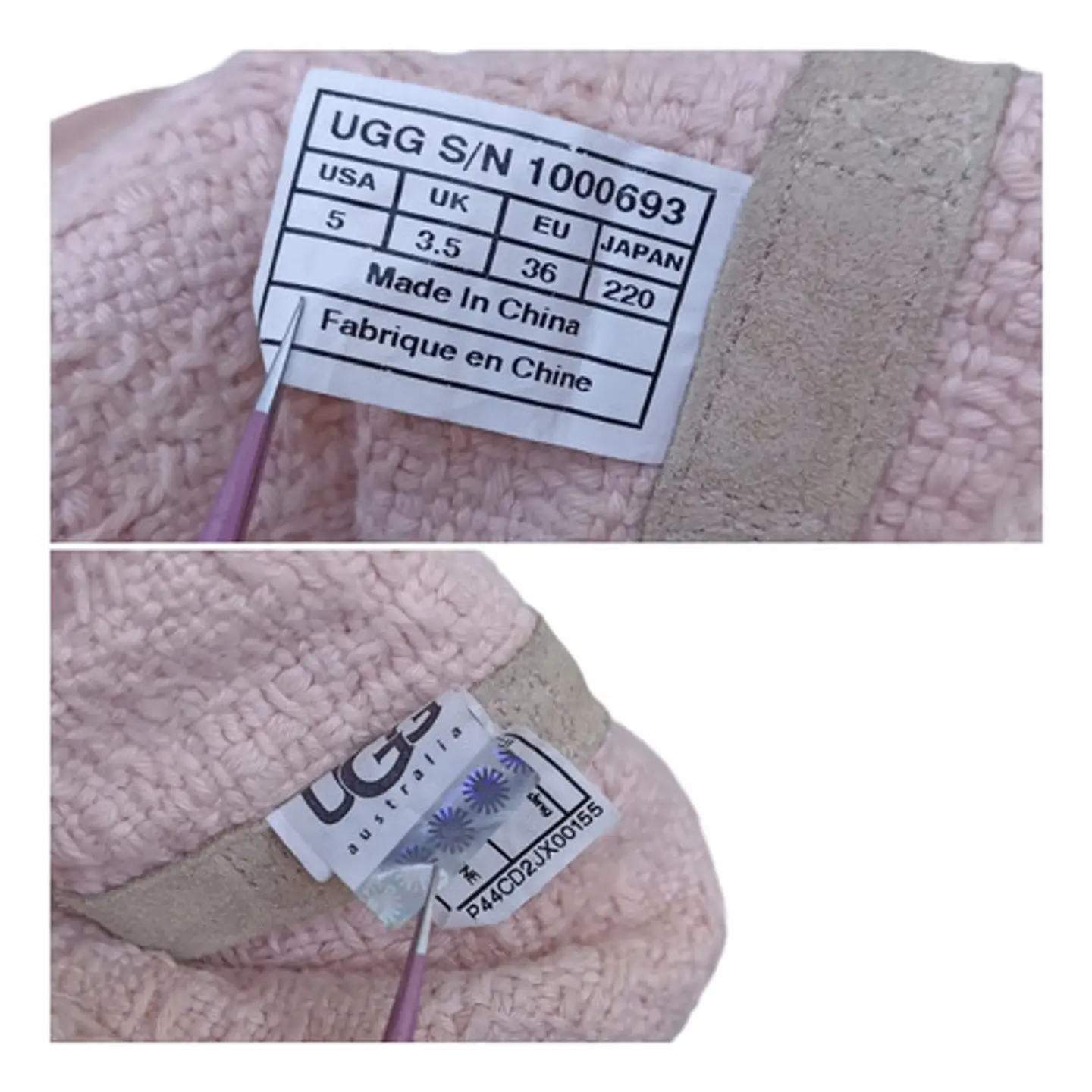 Botas Ugg Australia Modelo Heirloom Tejido Rosa - Talla 35 9