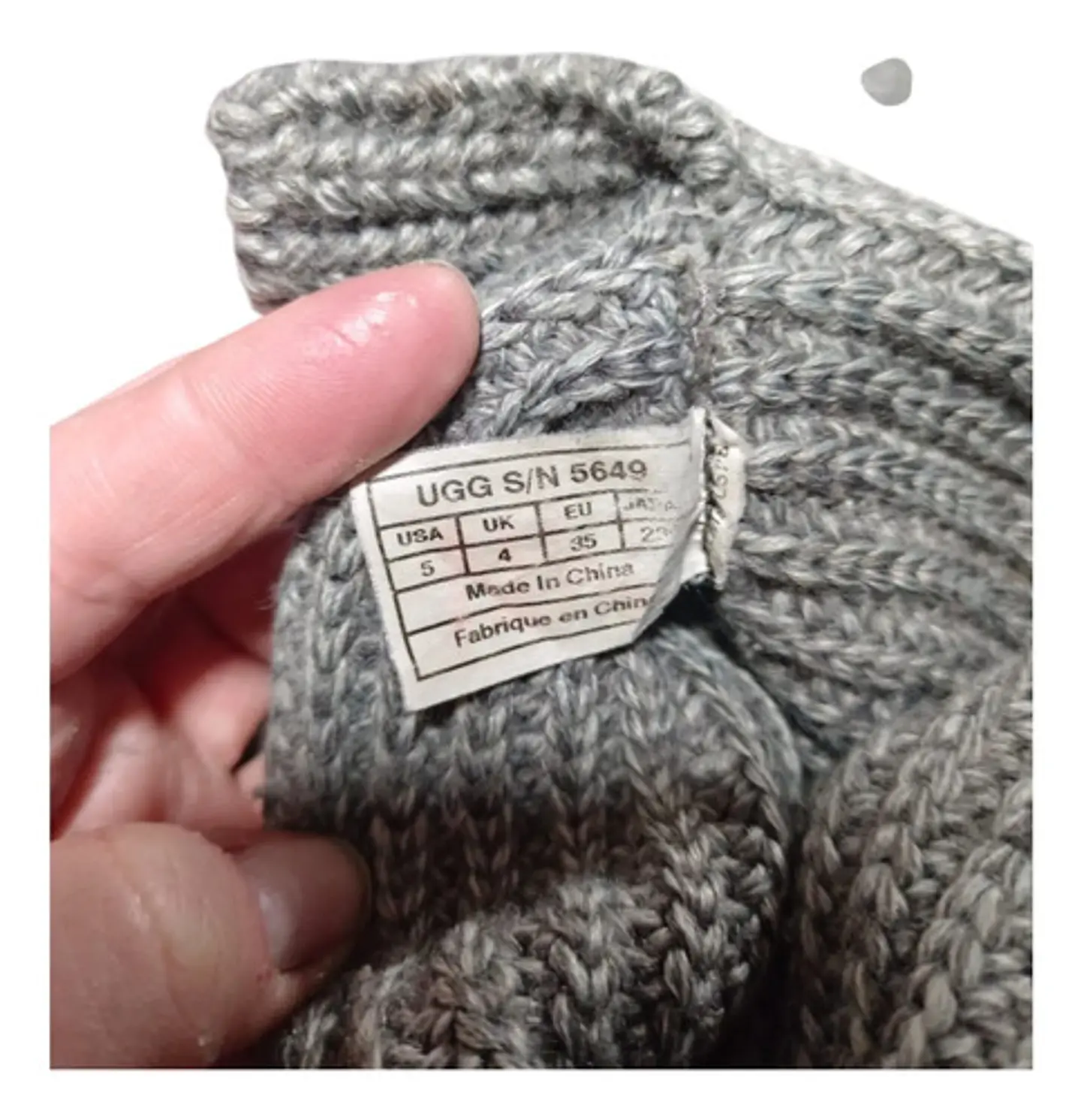 Botas Tejidas Ugg Cardy Gris  - Talla 35 9