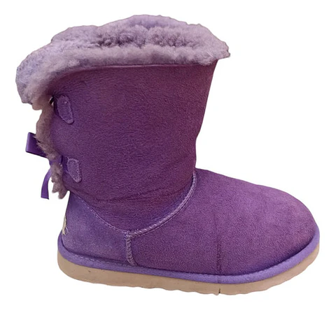 Bota Ugg Bailey Bow Morada Cuero Y Lana De Oveja Talla 37