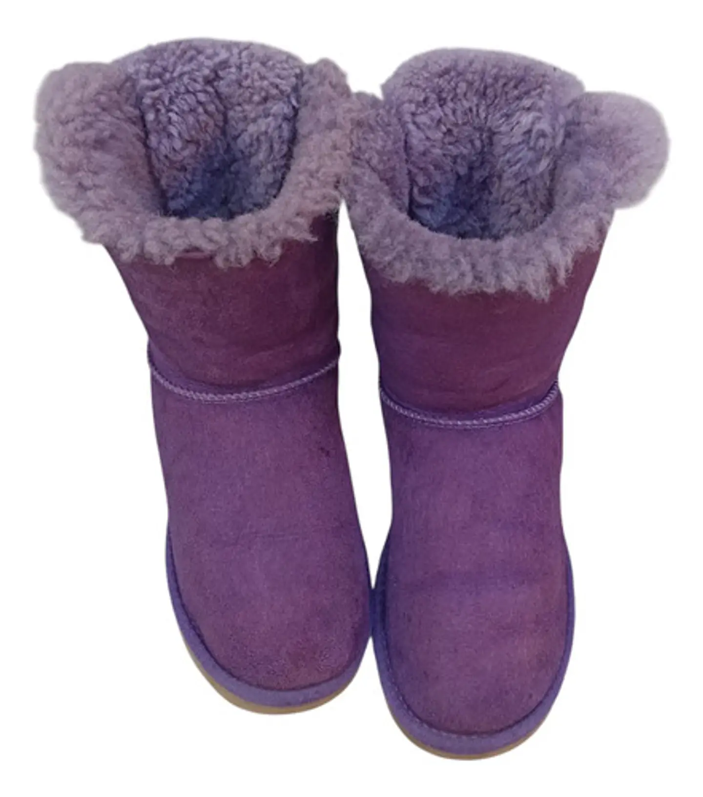 Bota Ugg Bailey Bow Morada Cuero Y Lana De Oveja Talla 37 3