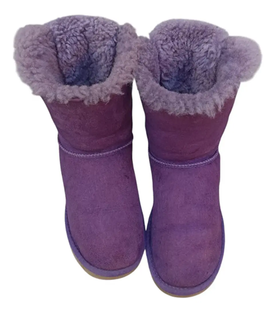 Bota Ugg Bailey Bow Morada Cuero Y Lana De Oveja Talla 37 3
