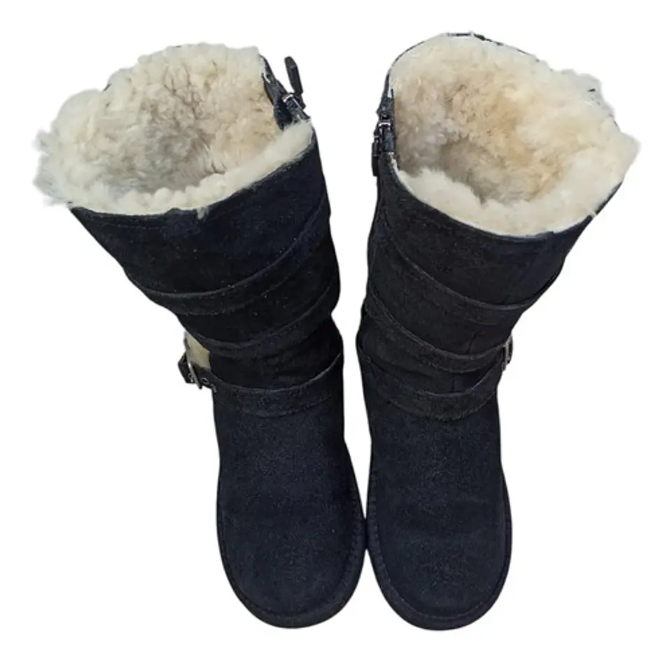 Botas Ugg Junior Maddi Cuero Y Lana De Oveja - Niña Talla 32 2