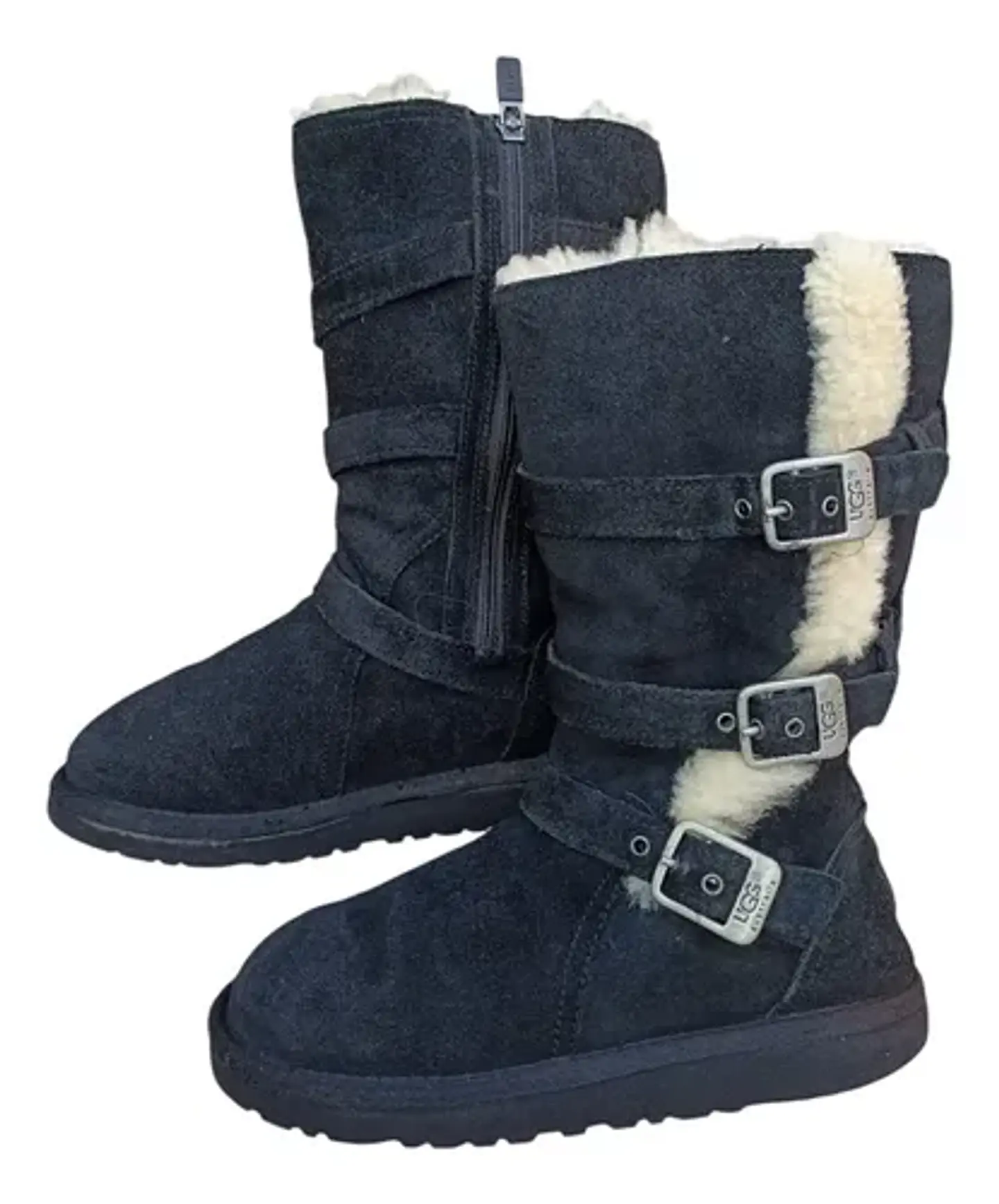 Botas Ugg Junior Maddi Cuero Y Lana De Oveja - Niña Talla 32 3