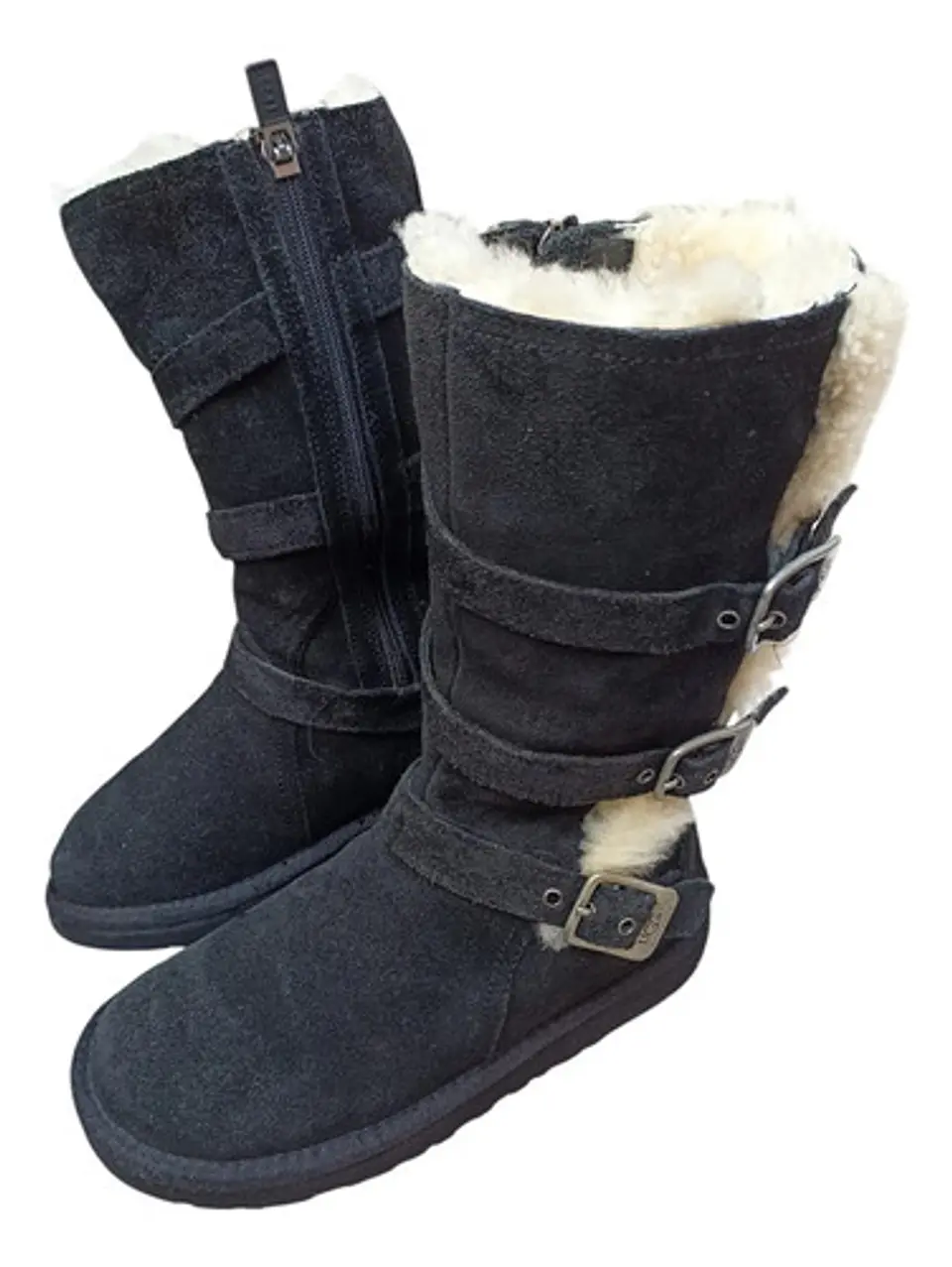 Botas Ugg Junior Maddi Cuero Y Lana De Oveja - Niña Talla 32 5