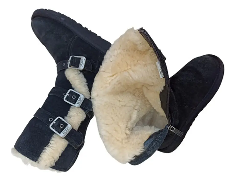Botas Ugg Junior Maddi Cuero Y Lana De Oveja - Niña Talla 32 6