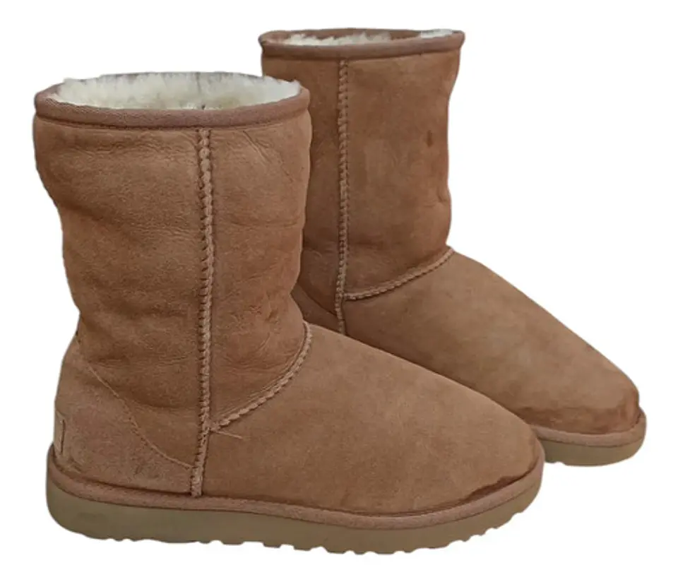 Botas Ugg Classic Short Cuero Y Lana De Oveja - Talla 37 4