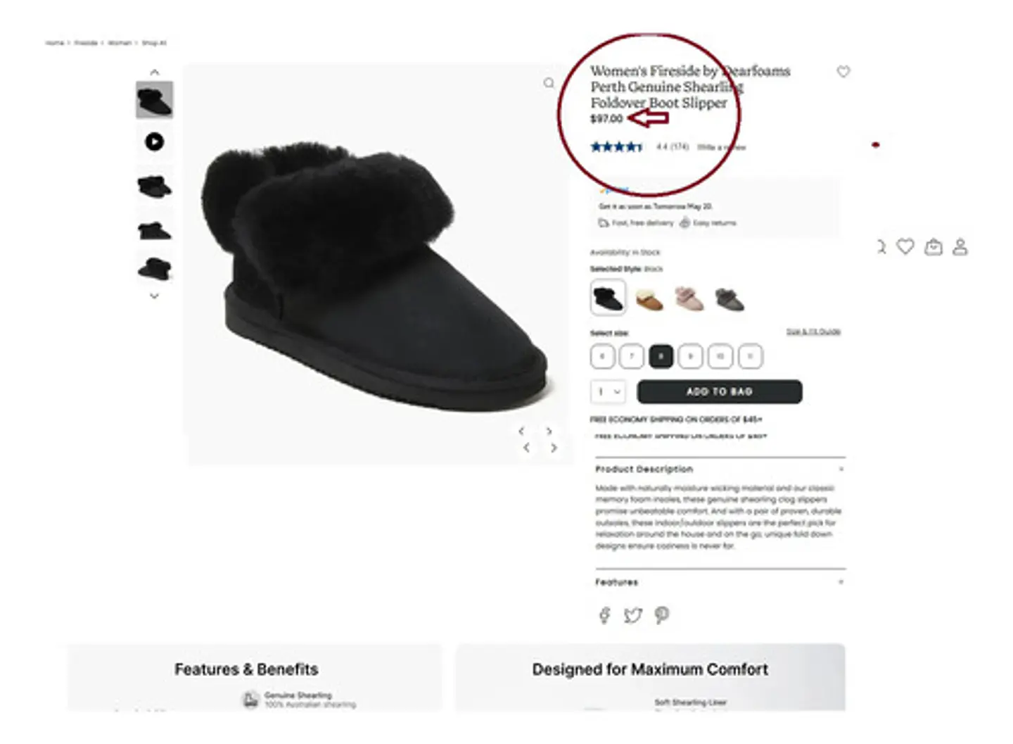 Botín De Autentica Piel De Oveja Tipo Ugg - Talla 39 9
