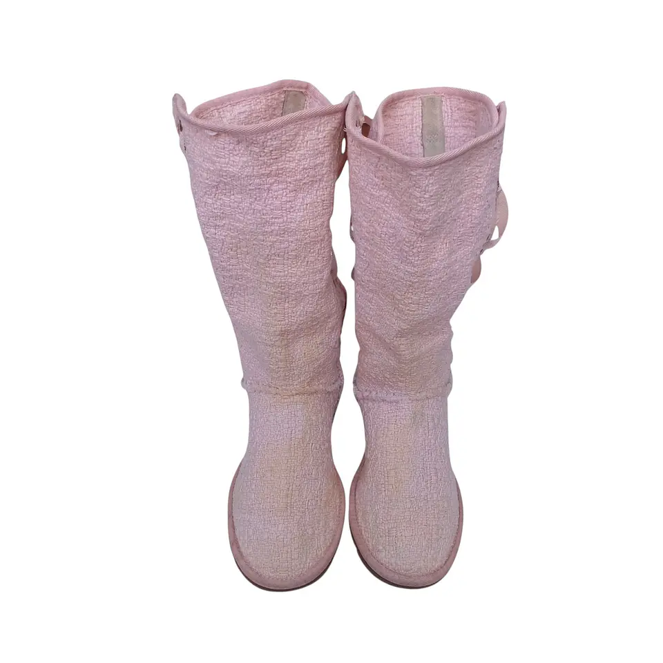 Botas Ugg Australia Modelo Heirloom Tejido Rosa - Talla 35 2