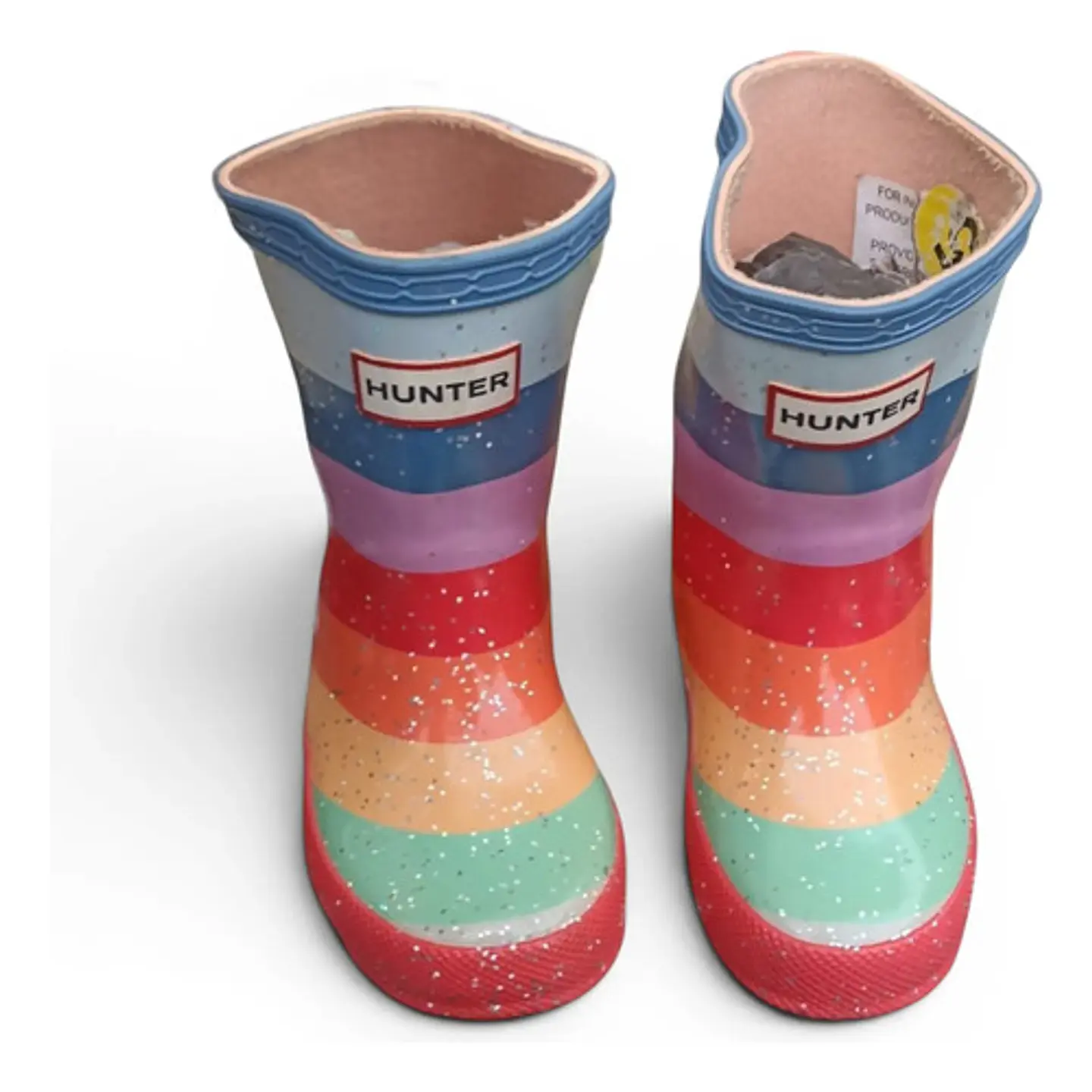 Botas De Lluvia Hunter Little Kids Rainbow Glitter Talla 22 2