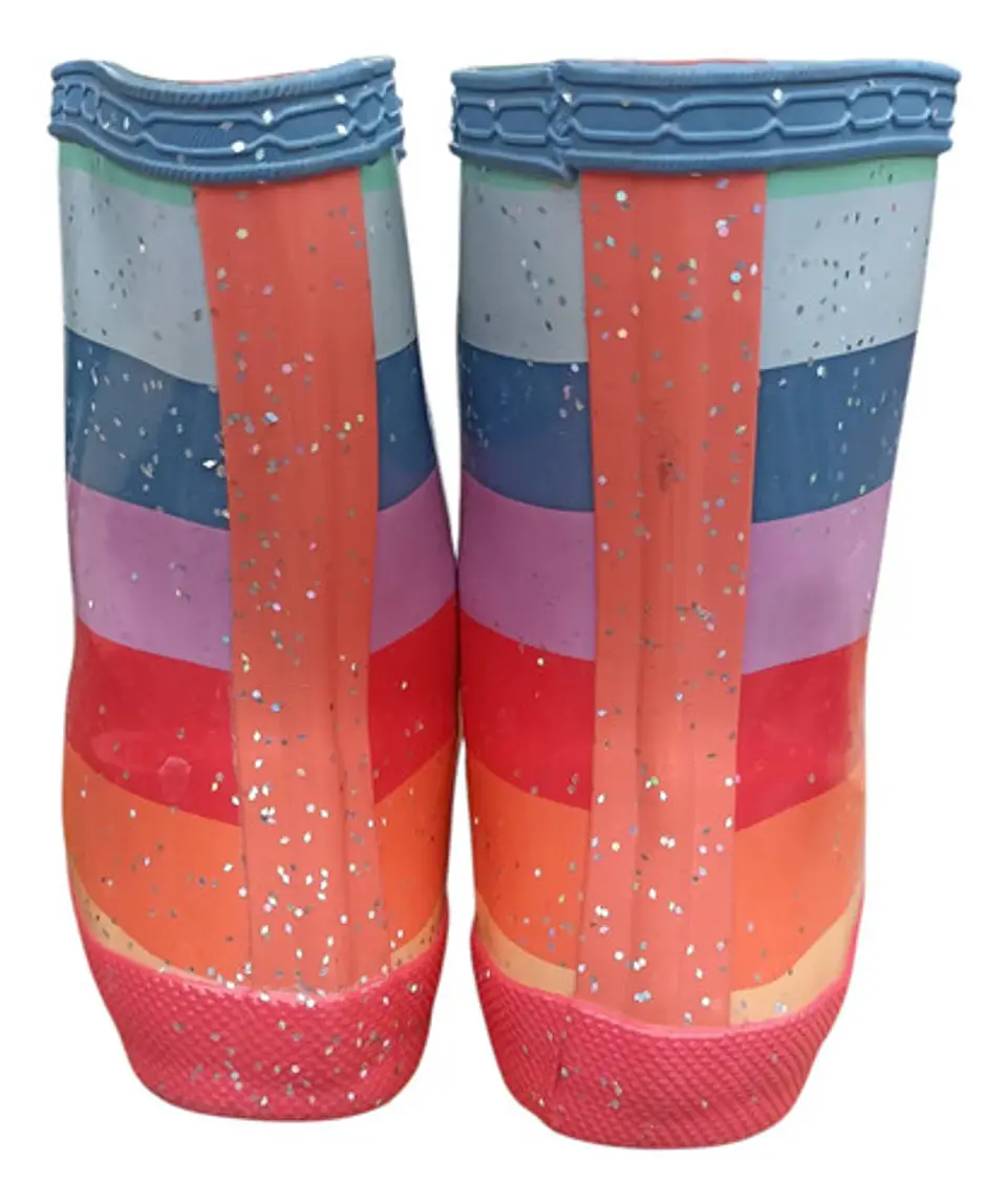 Botas De Lluvia Hunter Little Kids Rainbow Glitter Talla 22 6