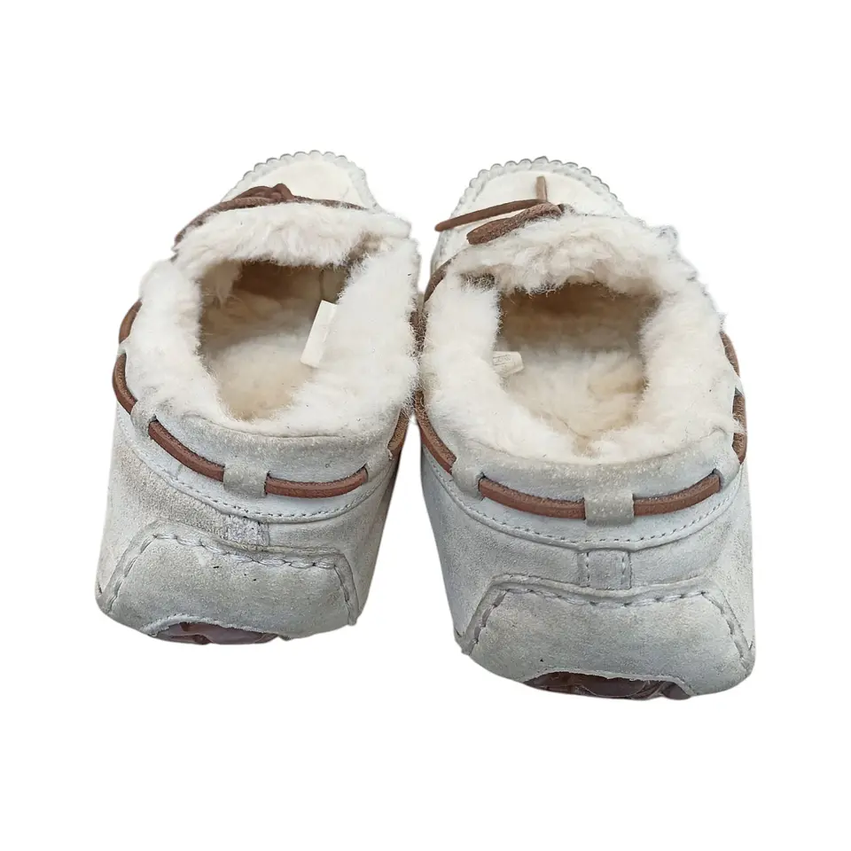 Pantuflas Tipo Mocasín Ugg Dakota Cuero Lana Oveja Talla 38 5