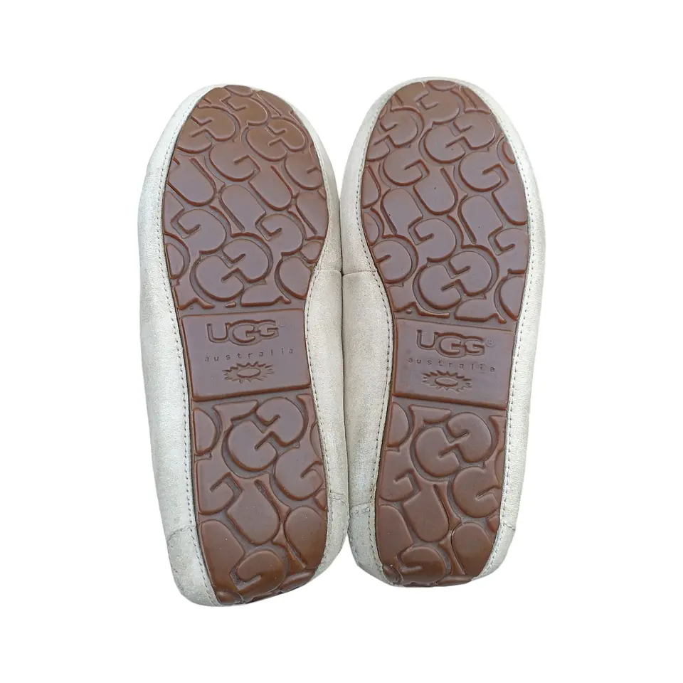 Pantuflas Tipo Mocasín Ugg Dakota Cuero Lana Oveja Talla 38 9