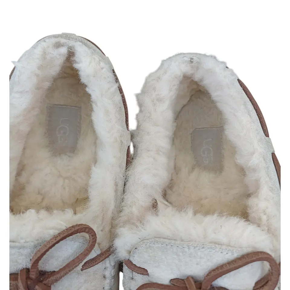 Pantuflas Tipo Mocasín Ugg Dakota Cuero Lana Oveja Talla 38 7