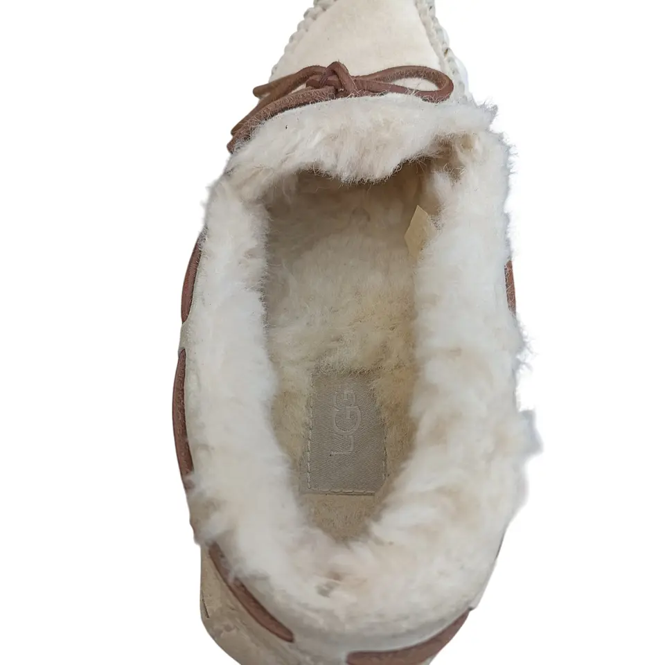 Pantuflas Tipo Mocasín Ugg Dakota Cuero Lana Oveja Talla 38 6