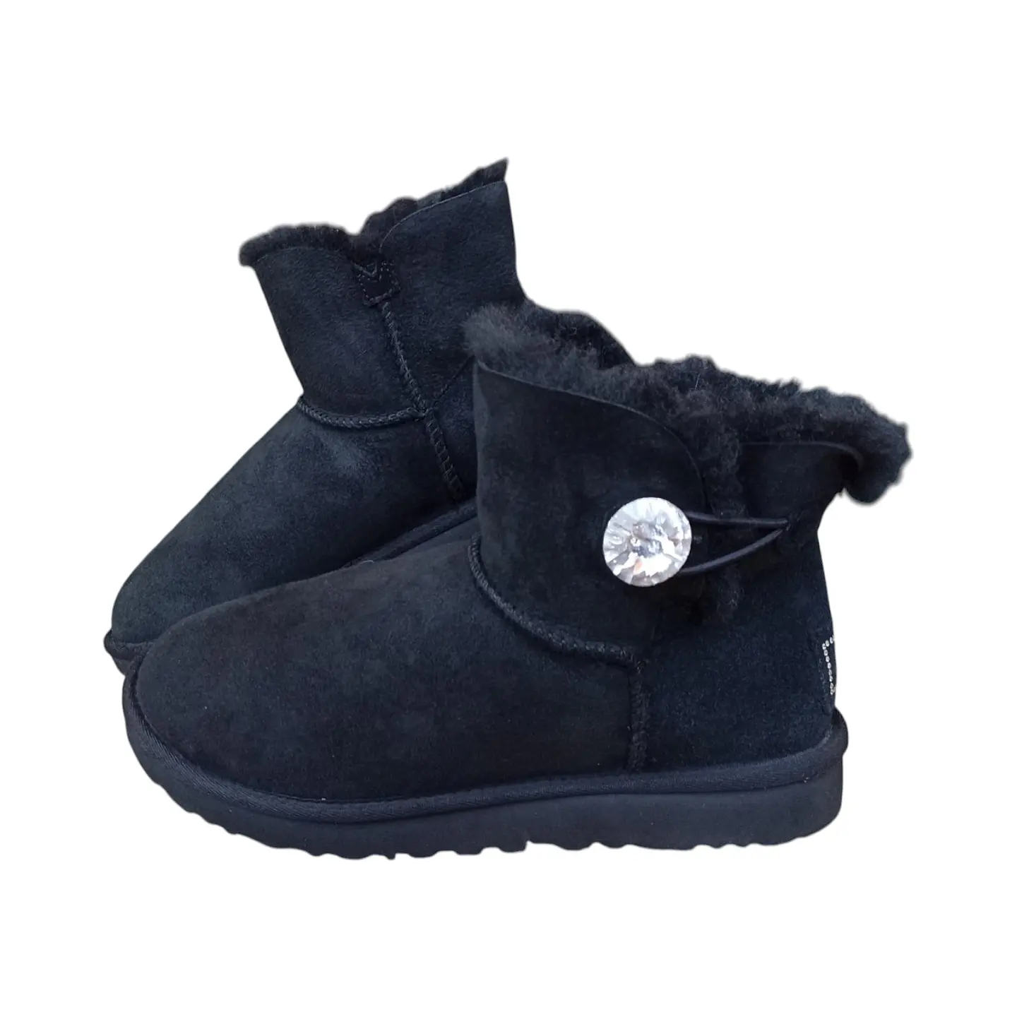 Bota Ugg Mini Bailey Button Bling Botón De Cristal Talla 38 2
