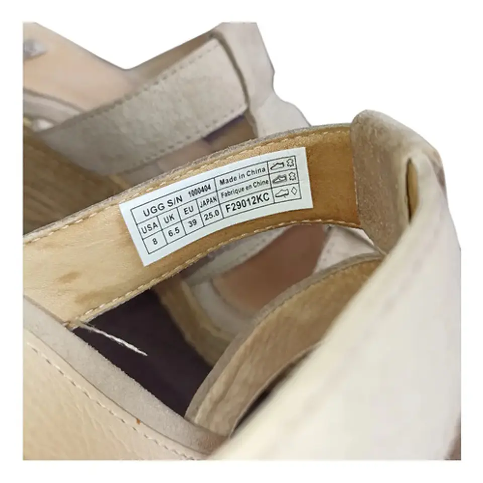 Sandalias De Cuña Marca Ugg Modelo Tawnie Beige Talla 38 10