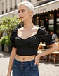 Crop Top Con Mangas Abombadas H & M Talla M - Miniatura 1
