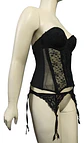 Corset Lencero Negro Con Porta Liga - La Senza  Talla M - Miniatura 5