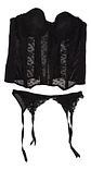 Corset Lencero Negro Con Porta Liga - La Senza  Talla M - Miniatura 7