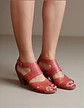 Sandalia Roja Marca Romano 100% Cuero - Talla 38 - Miniatura 1