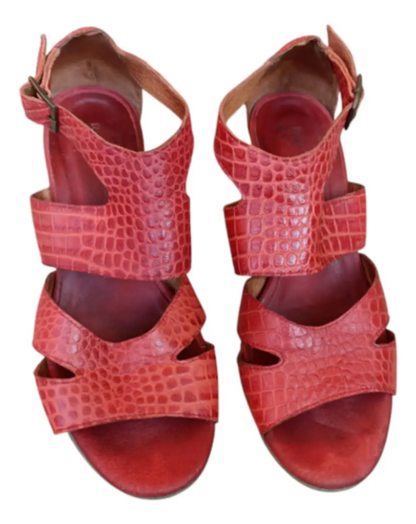 Sandalia Roja Marca Romano 100% Cuero - Talla 38 4