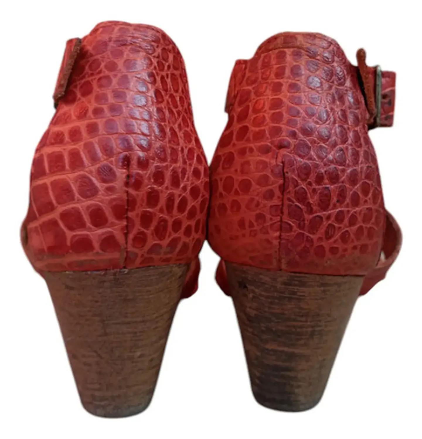 Sandalia Roja Marca Romano 100% Cuero - Talla 38 7