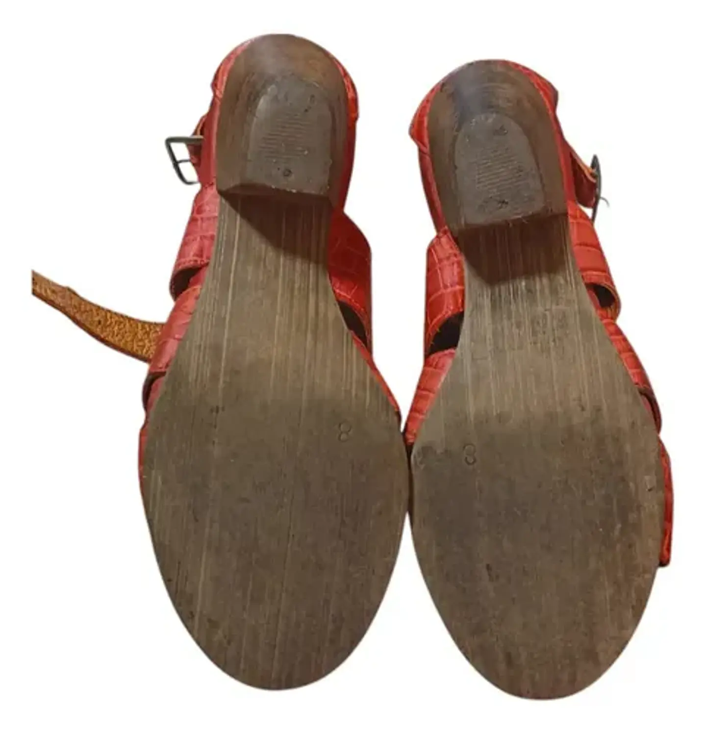 Sandalia Roja Marca Romano 100% Cuero - Talla 38 10