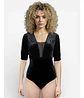 Body De Plush Con Escote Traslucido Mangas 3/4 - Talla M - L - Miniatura 1