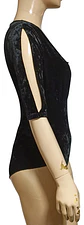 Body De Plush Con Escote Traslucido Mangas 3/4 - Talla M - L - Miniatura 4