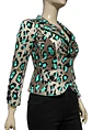 Blazer De Algodón Estampado Leopardo Lujosa Marca Talla L - Miniatura 3
