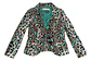 Blazer De Algodón Estampado Leopardo Lujosa Marca Talla L - Miniatura 5