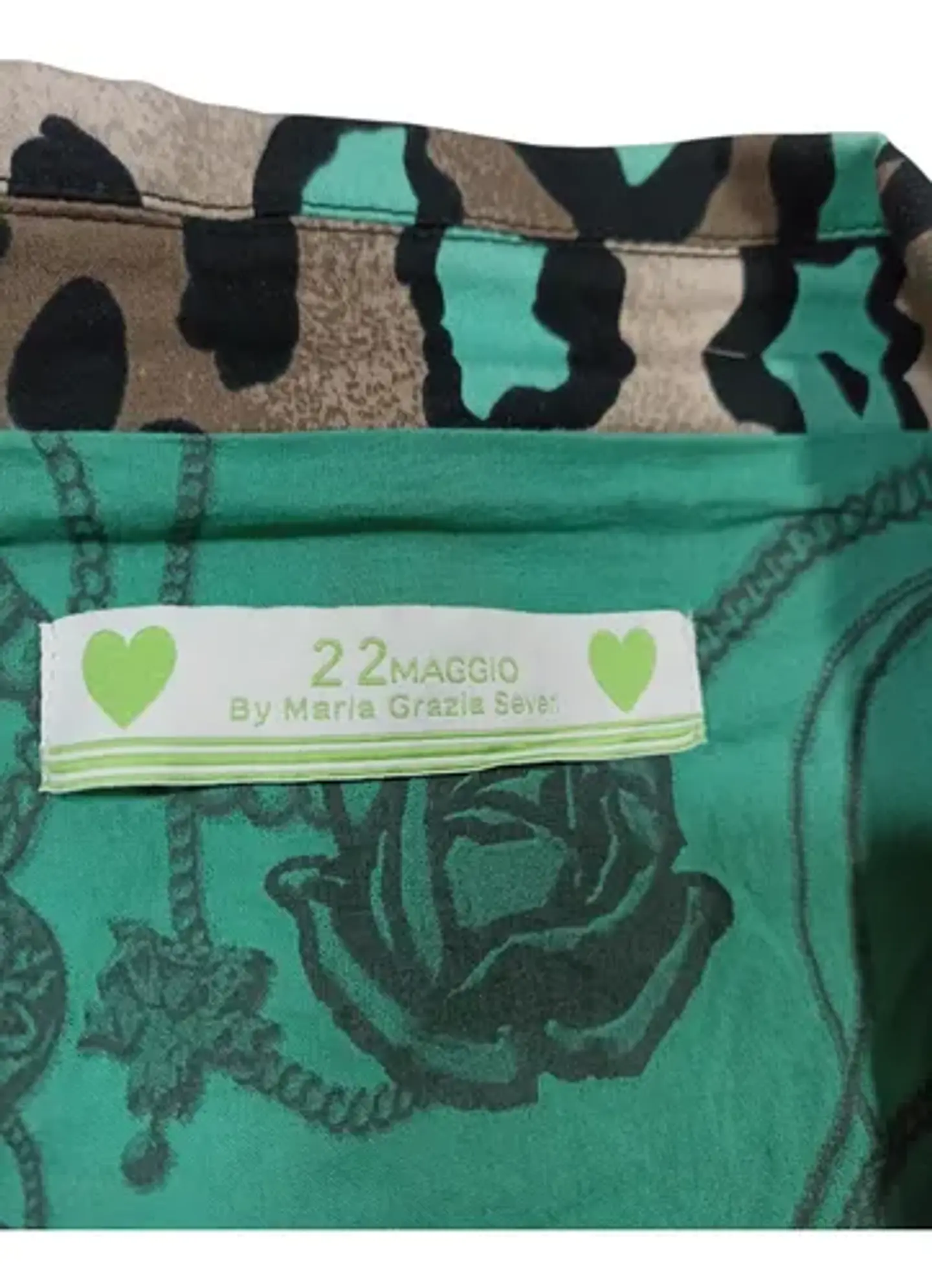 Blazer De Algodón Estampado Leopardo Lujosa Marca Talla L 10